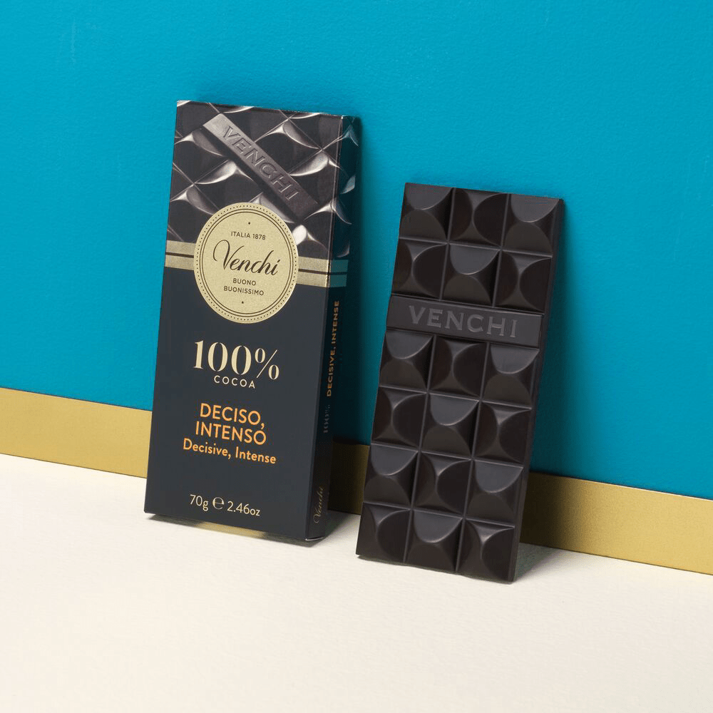 Venchi Deciso Intenso 100% Dark Chocolate Bar - 70g