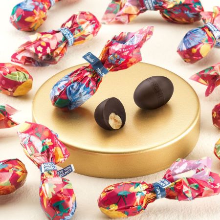 Venchi 70% Dark Chocolate & Hazelnut Tufted Mini-Eggs