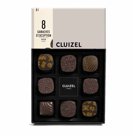 Michel Cluizel Ganaches D'Exception Assorted Dark Chocolate Truffles - 8 pc