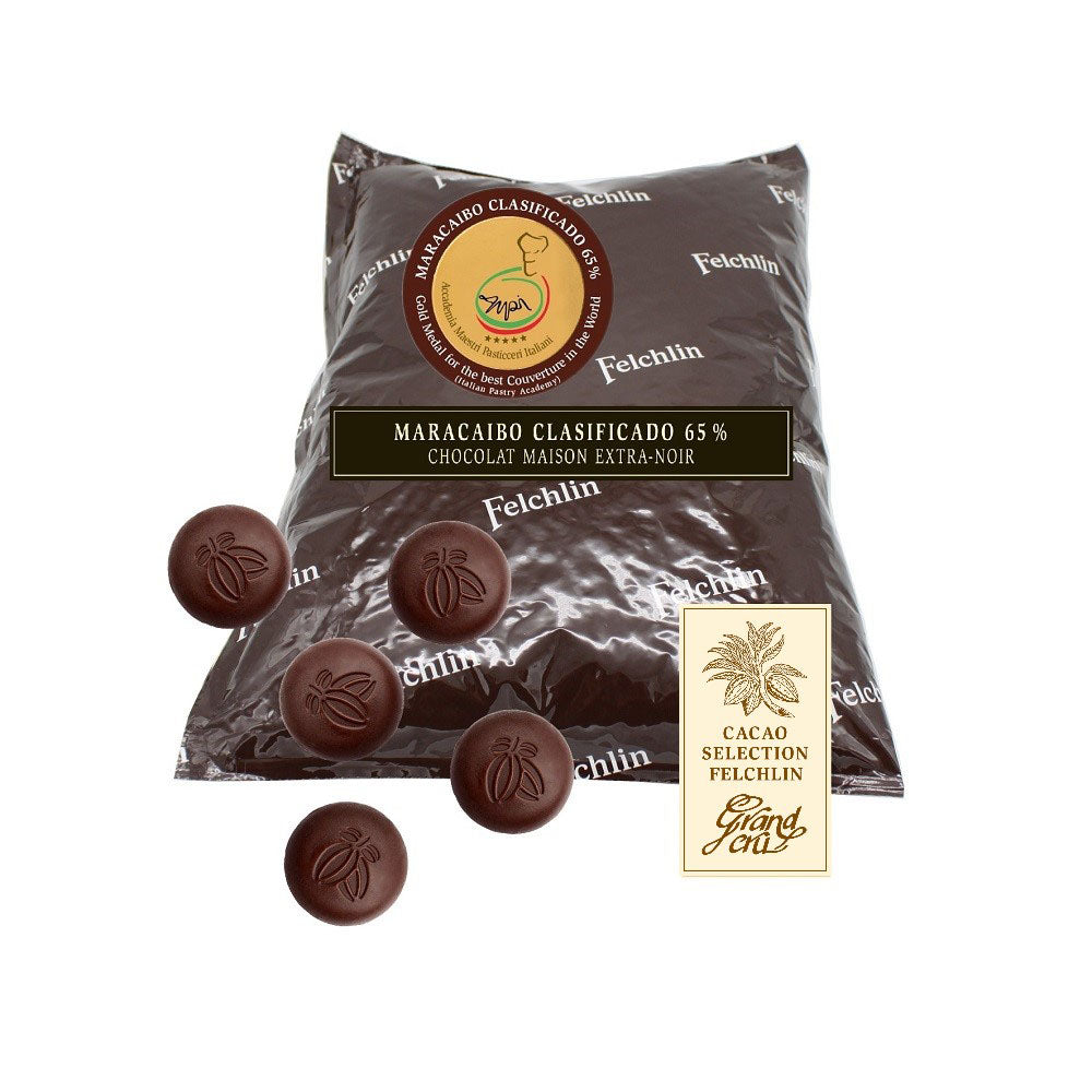 Felchlin Maracaibo Single Region 65% Dark Chocolate Couverture Discs