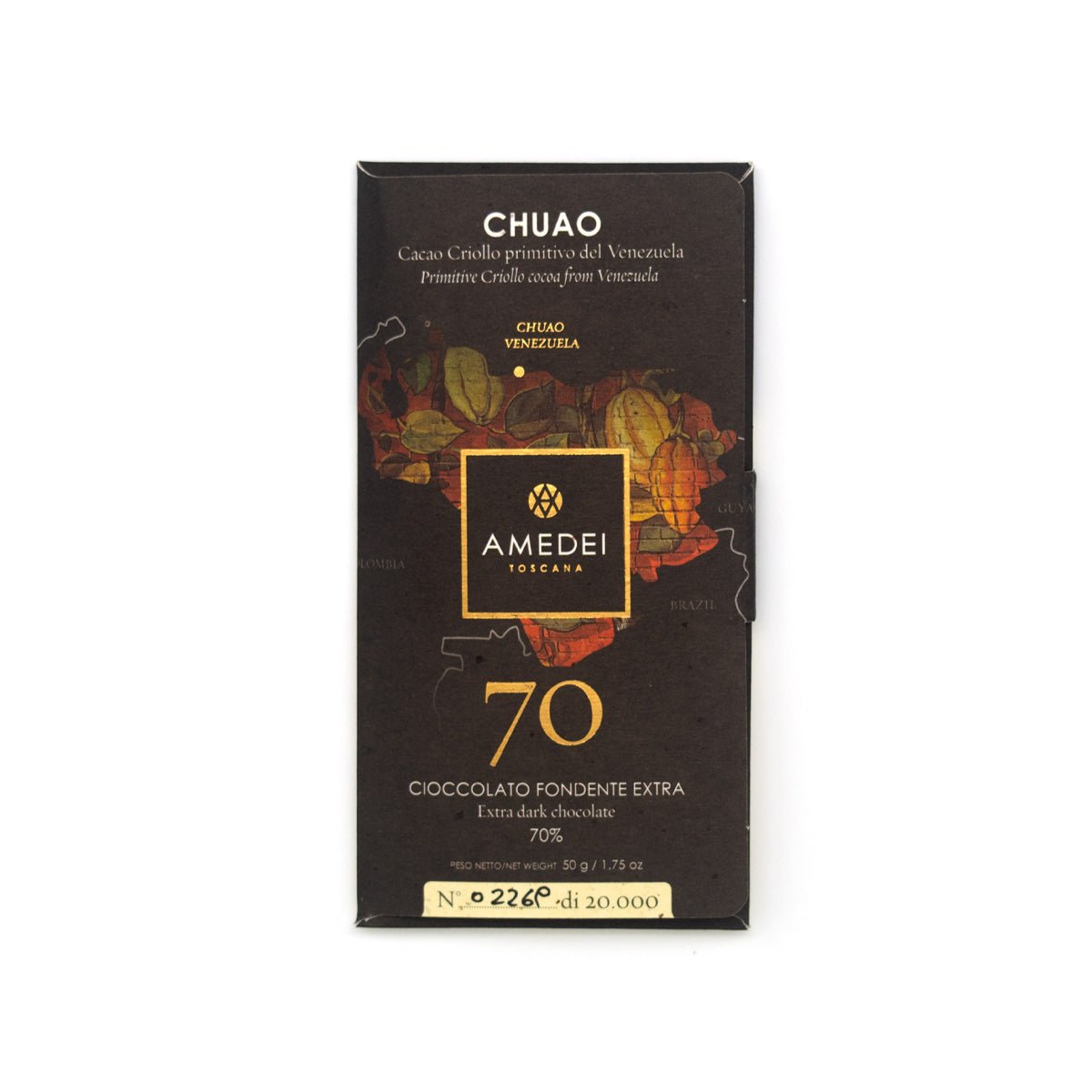 Amedei Chuao 70% Single Origin Bittersweet Dark Chocolate Bar - 50g