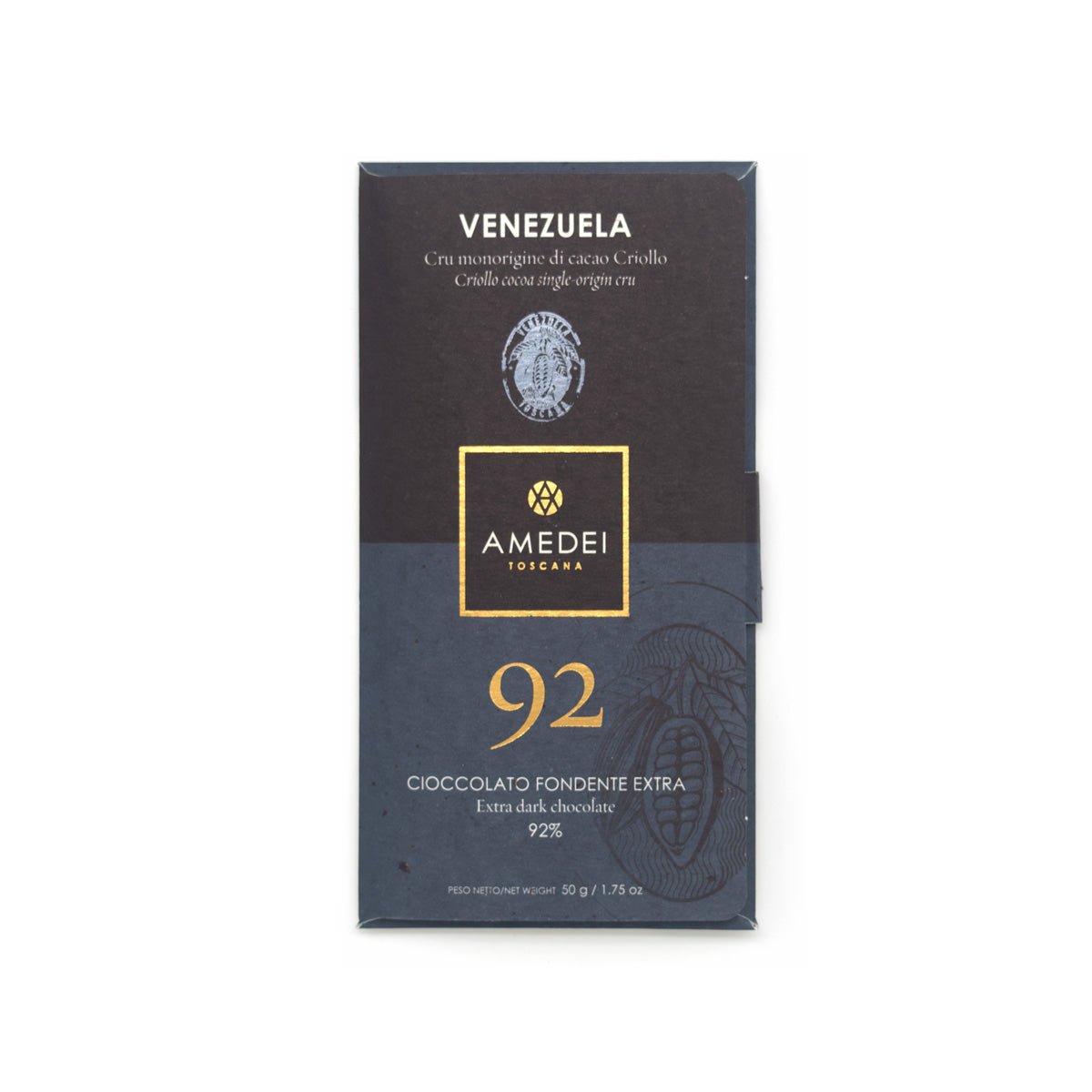 Amedei Venezuela 92% Single Origin Dark Chocolate Bar - 50g