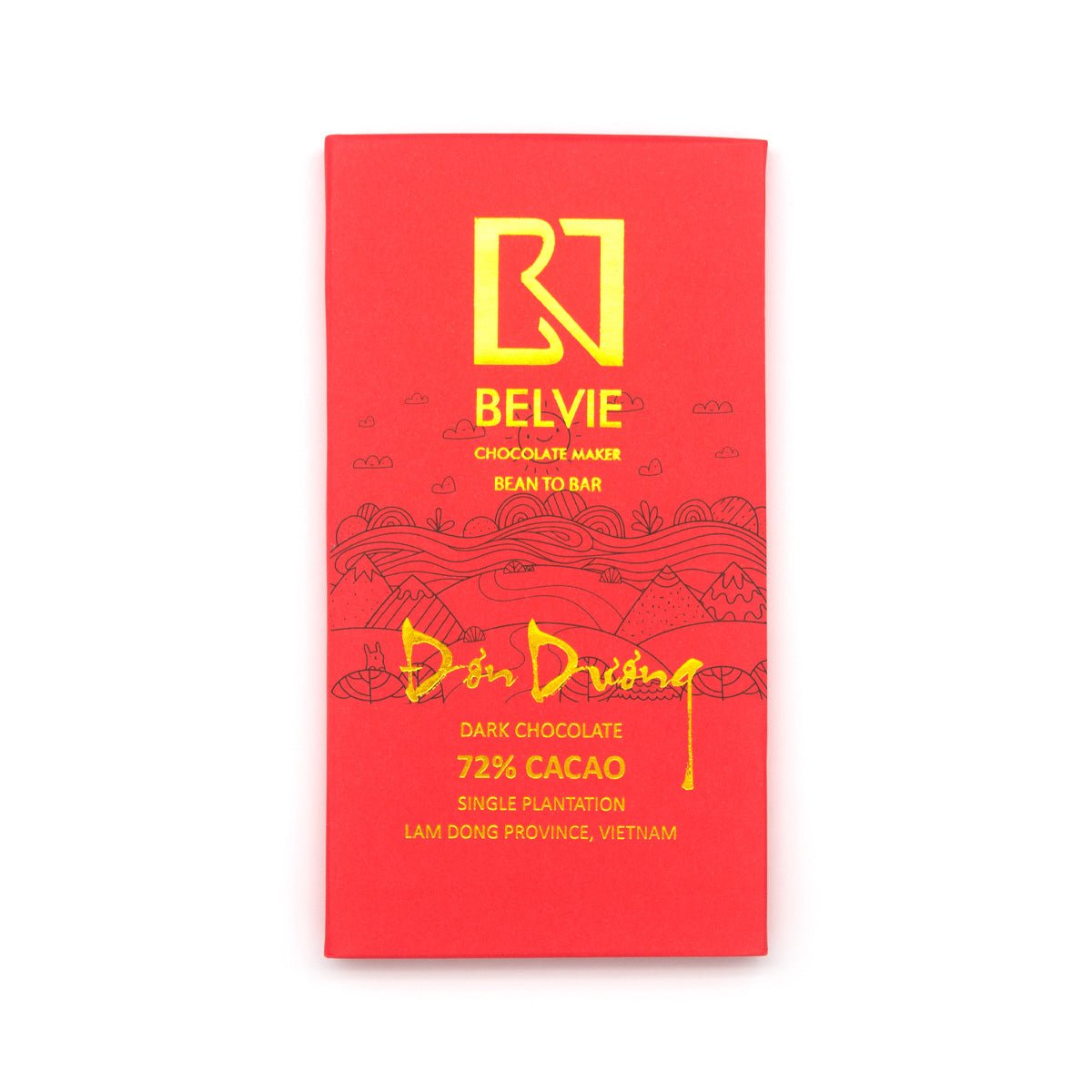 Belvie Don Duong 72% Single Origin Dark Chocolate Bar - 80g
