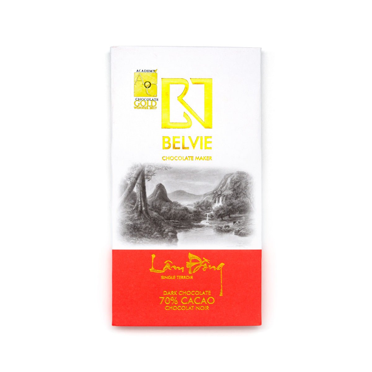 Belvie Lam Dong 70% Single Origin Dark Chocolate Bar - 80g