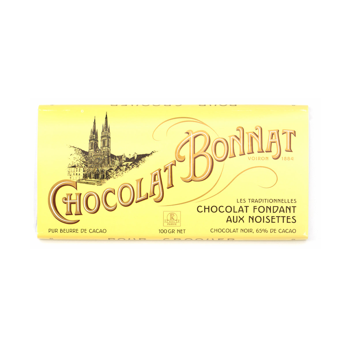Bonnat 65% Dark Chocolate & Hazelnut Bar - 100g