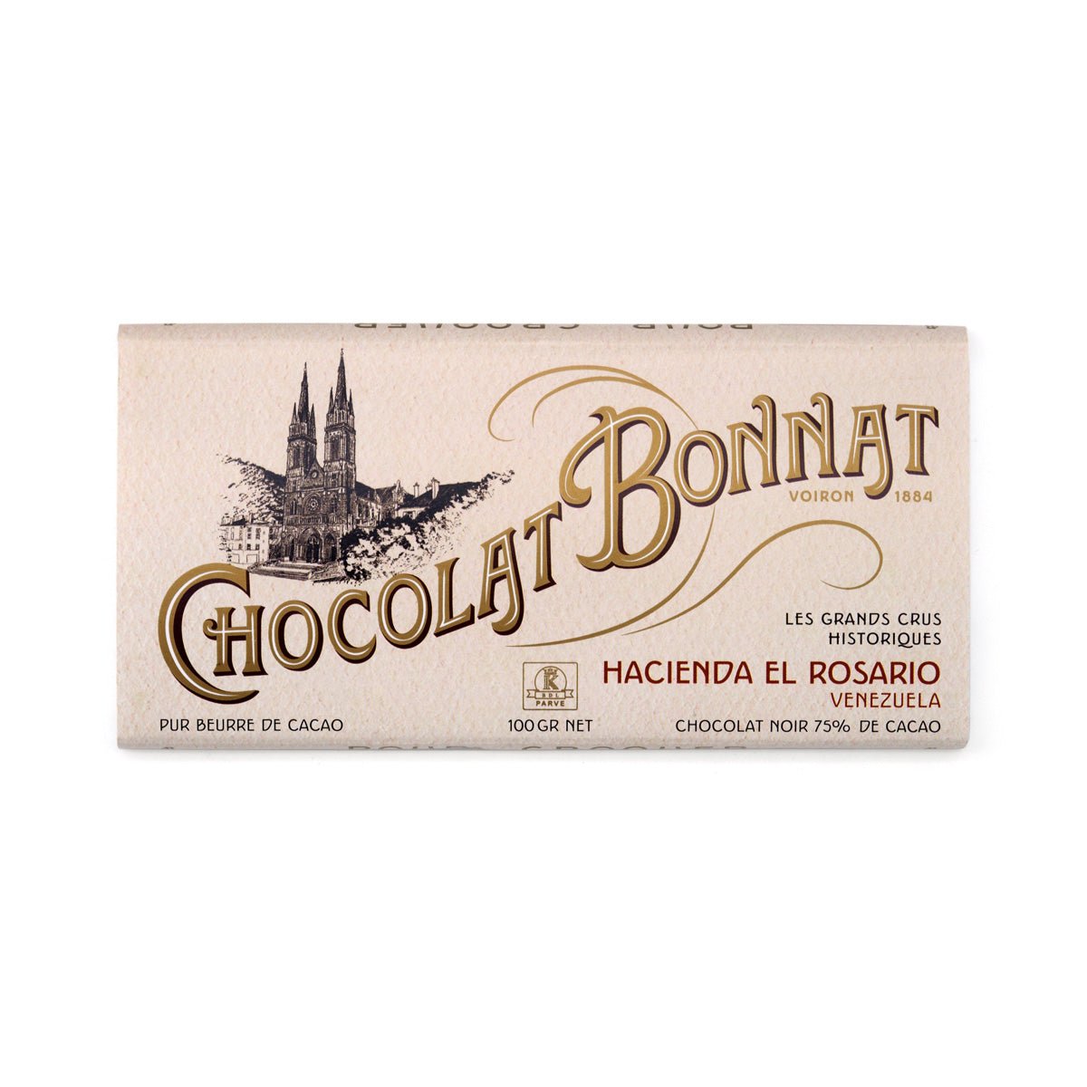 Bonnat El Rosario 75% Single Origin Dark Chocolate Bar - 100g