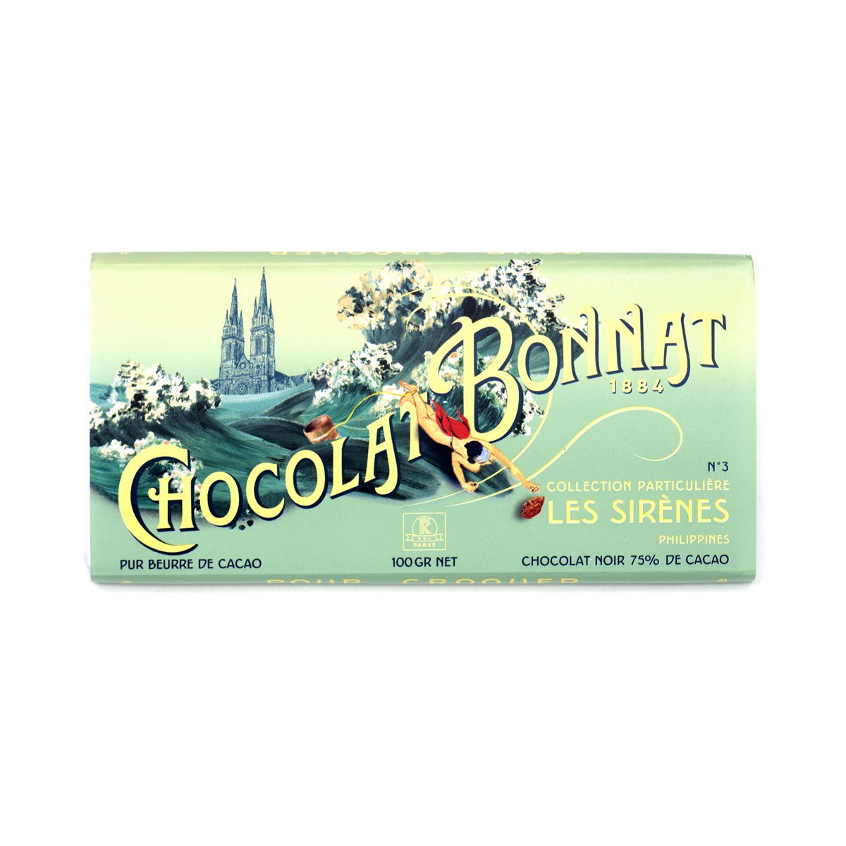 Bonnat Les Sirènes 75% Single Origin Dark Chocolate Bar - 100g