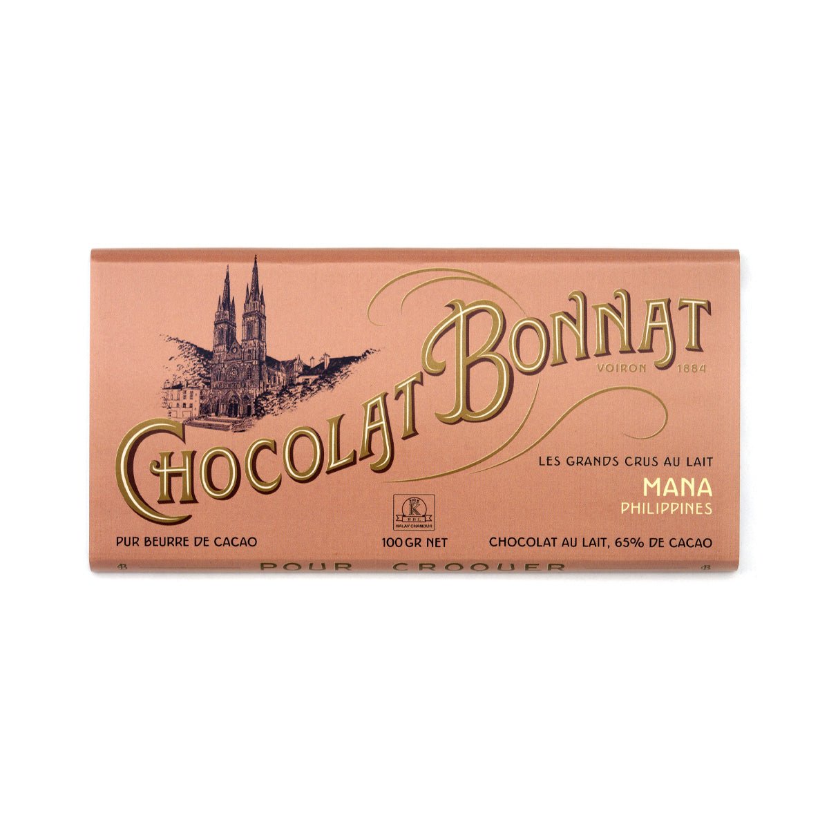 Bonnat Mana 65% Single Origin Milk Chocolate Bar - 100g