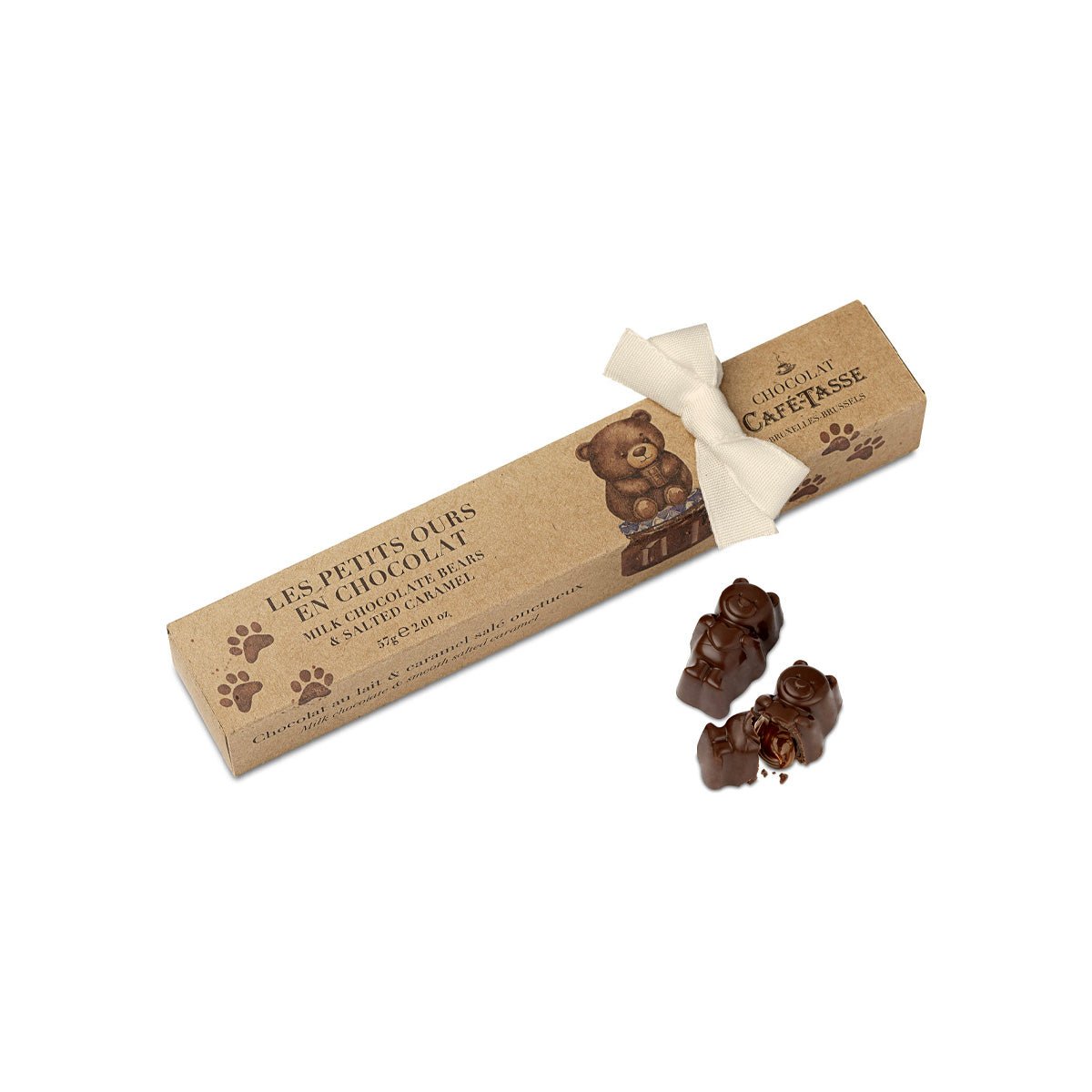 Café-Tasse Bear Shaped Salted Caramel Milk Chocolates - 6 pc - 57g