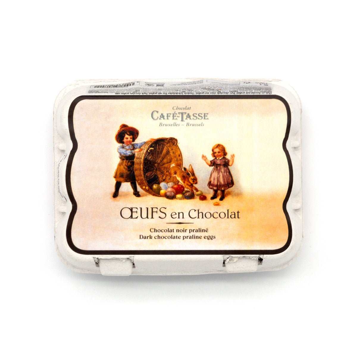 Café-Tasse Carton of 12 60% Dark Chocolate Praliné Eggs - 144g