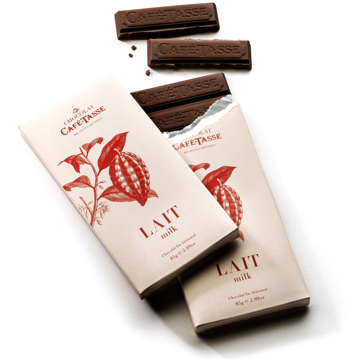 Cafe-Tasse Lait 38% Milk Chocolate Bar - 85g