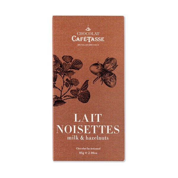 Cafe-Tasse Lait Noisette 38% Milk Chocolate & Hazelnuts Bar - 85g