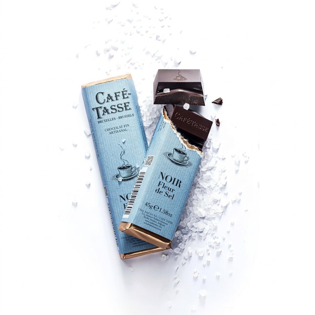 Cafe-Tasse Noir Fleur De Sel 60% Dark Chocolate & Sea Salt Bar - 45g