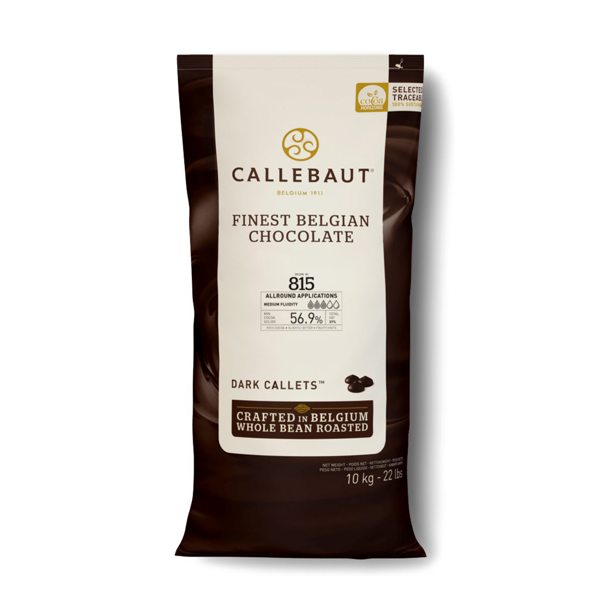 Callebaut 815NV Natural Vanilla 56% Semi-Sweet Dark Chocolate Callets