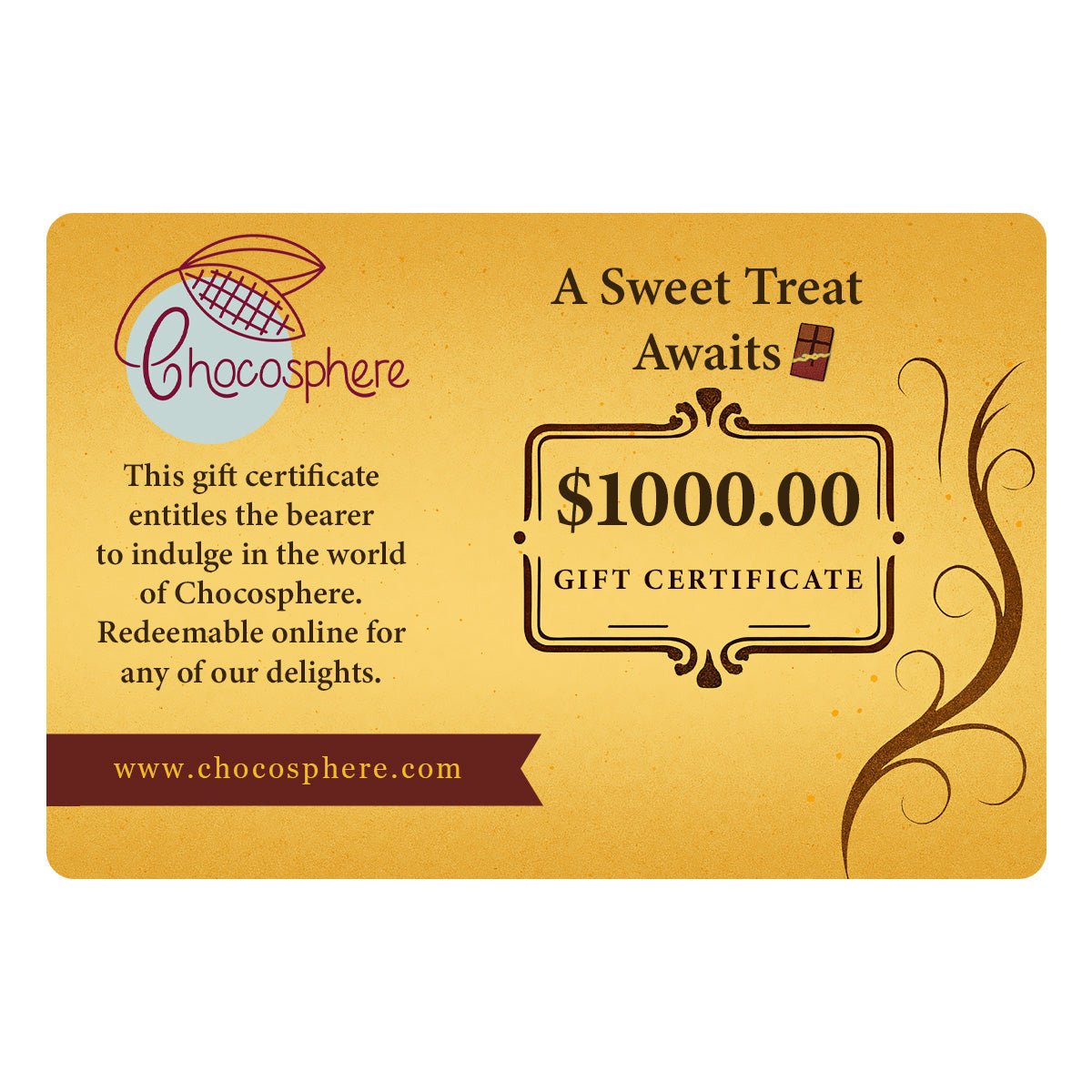 Chocosphere Gift Card