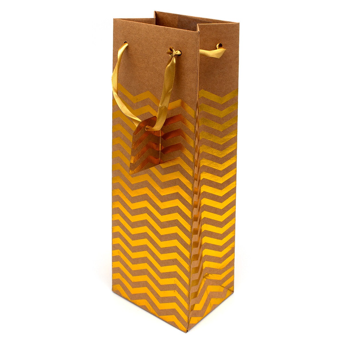 Chocosphere Kraft and Gold Printed Wine Gift Bag - Add-on
