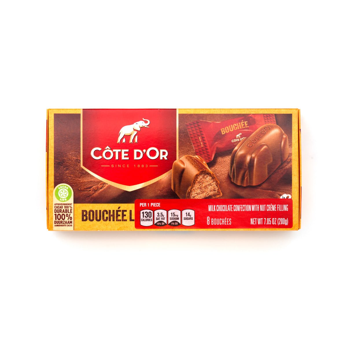 Cote d'Or Bouchee Milk Chocolate Hazelnut Confections Box - 8-pc - 200g