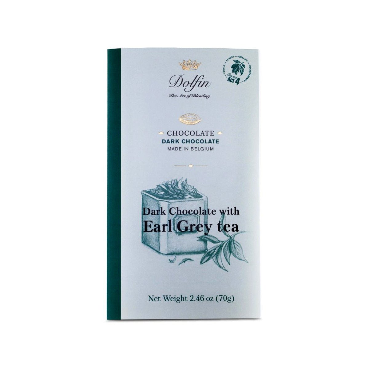Dolfin Chocolat Noir Au Thé Earl Grey 60% Dark Chocolate Bar - 70g