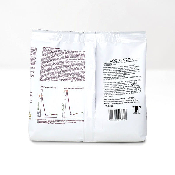 Domori Criollo Ocumare 72% Single Origin Dark Chocolate Drops - 1 kg