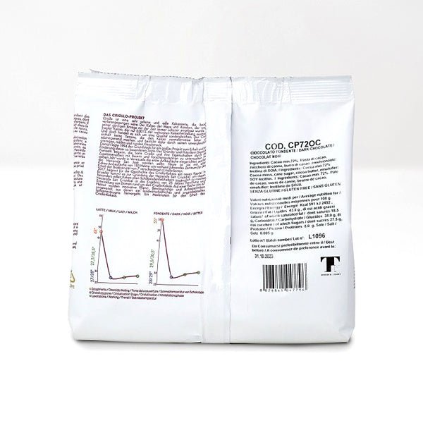 Domori Criollo Ocumare 72% Single Origin Dark Chocolate Drops - 1 kg