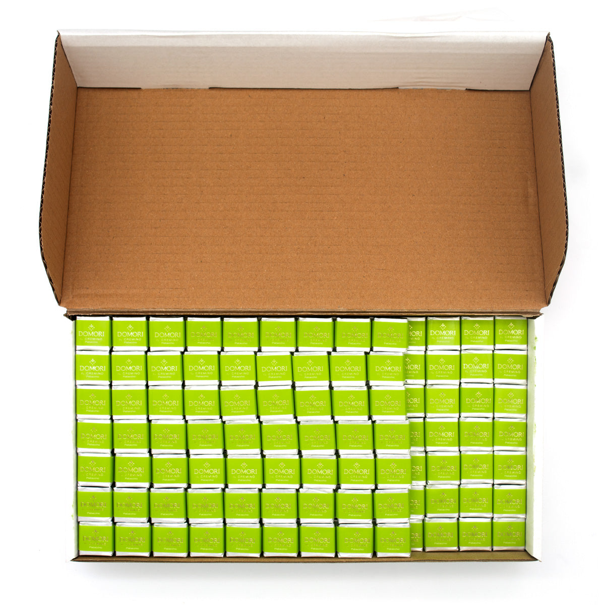 Domori Gianduja Pistachio Cremini Cubes