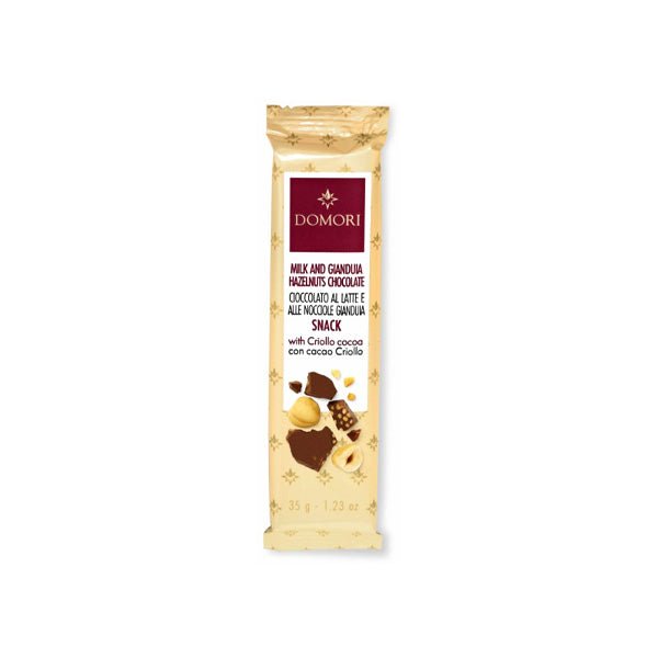 Domori Hazelnuts in Gianduja Criollo 35% Milk Chocolate Mini-Bar - 35g