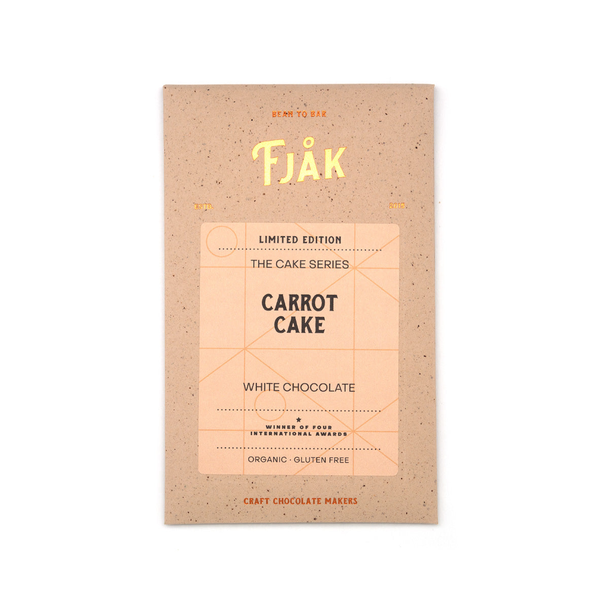 Fjak Carrot Cake 35% White Chocolate Bar - 60g