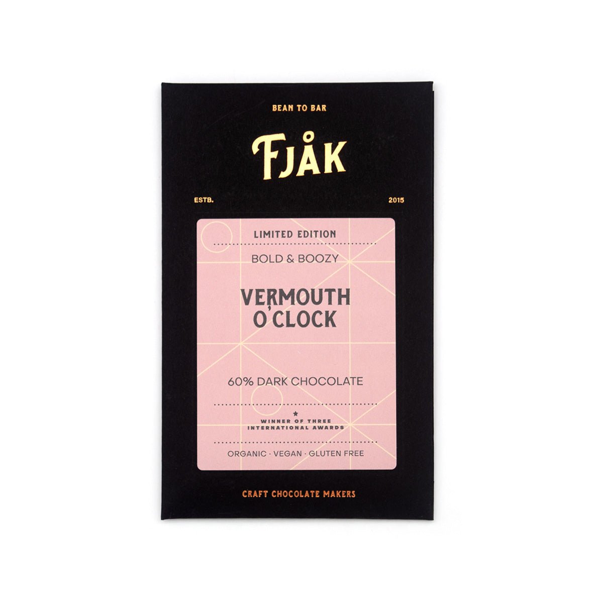 Fjak Vermouth O'Clock 60% Dark Chocolate Bar - 60g – Chocosphere