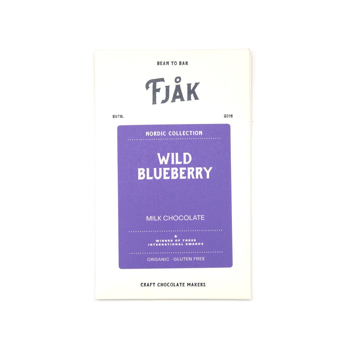 Fjak Wild Blueberry 50% Milk Chocolate Bar - 60g