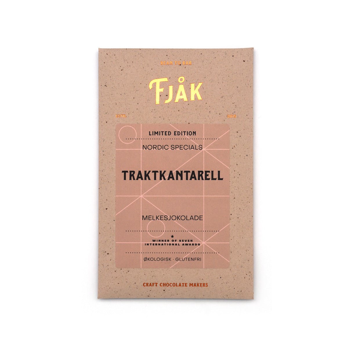 Fjak Wild Mushroom 45% Milk Chocolate Bar - 60g