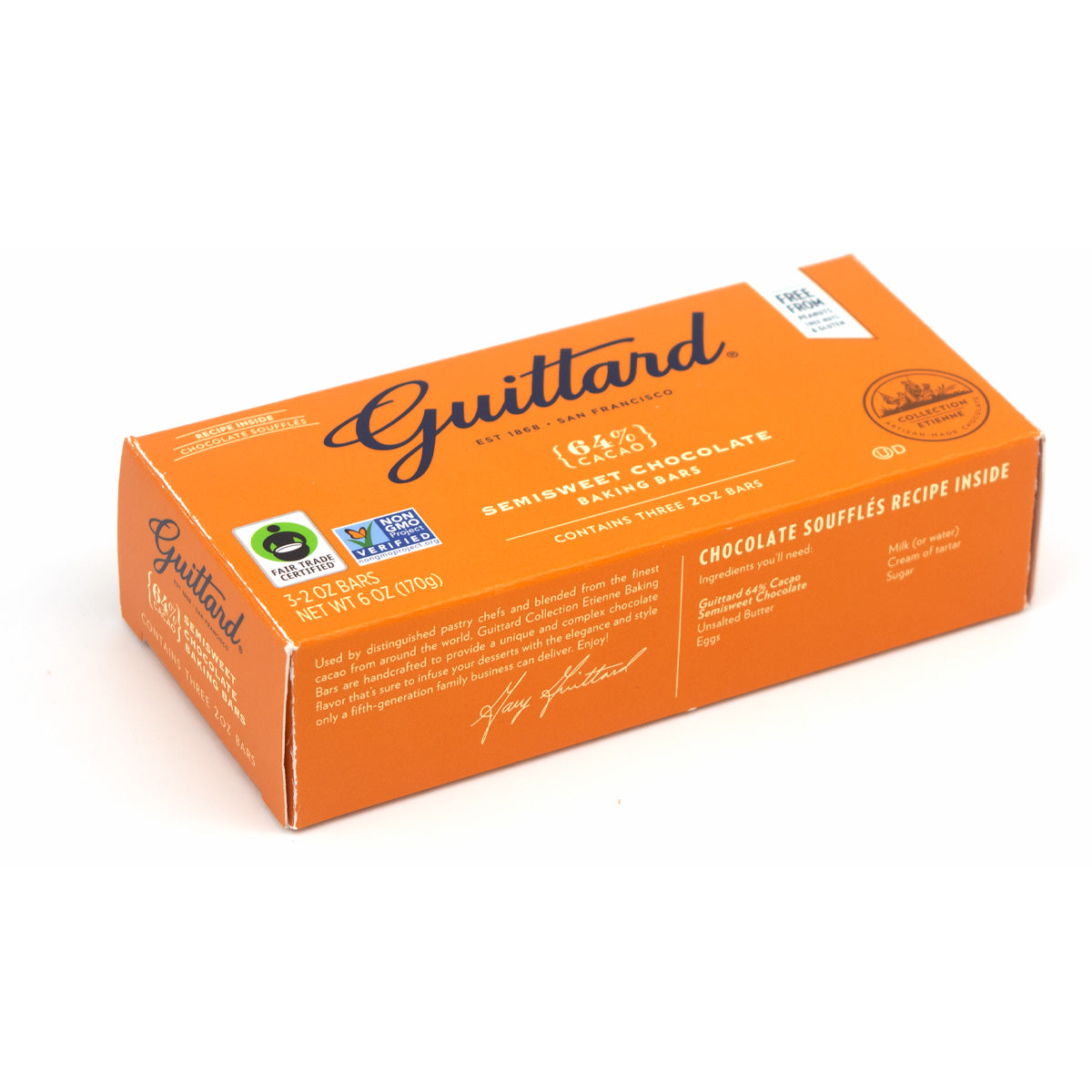 Guittard Collection Etienne 64% Semisweet Baking Chocolate Bar - 170g