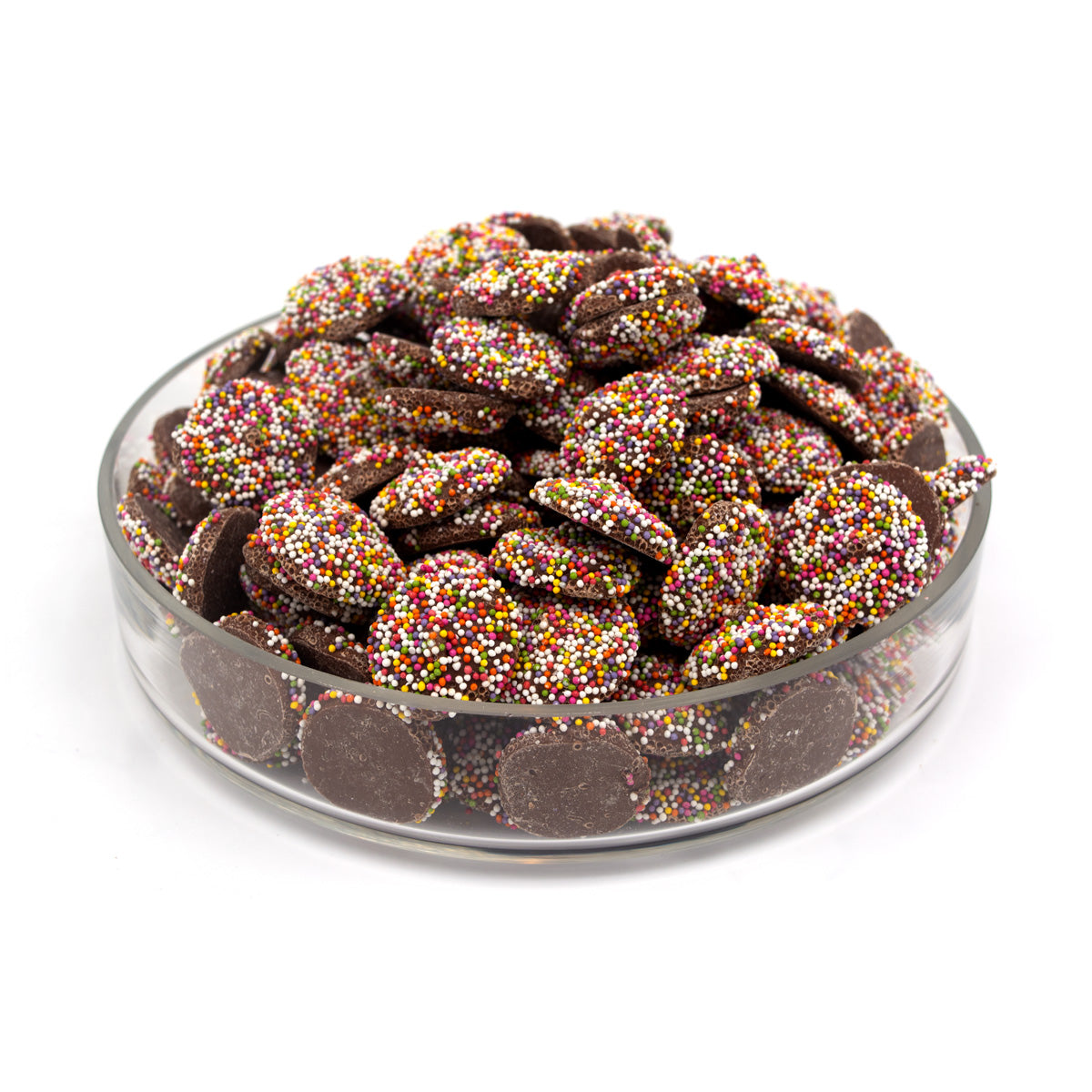 Guittard Nonpareils 32% Milk Chocolate Discs with Colored Sprinkles