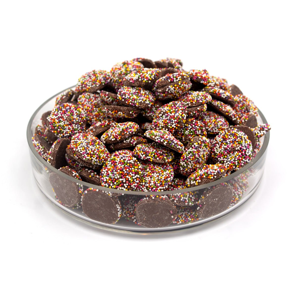 Guittard Nonpareils 32% Milk Chocolate Discs with Colored Sprinkles
