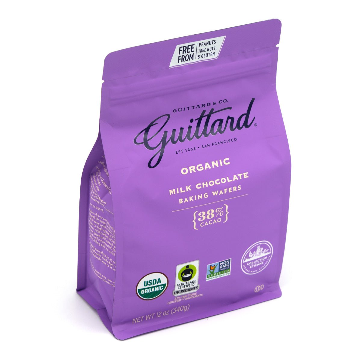 Guittard Organic 38% Milk Chocolate Baking Wafers - 340g