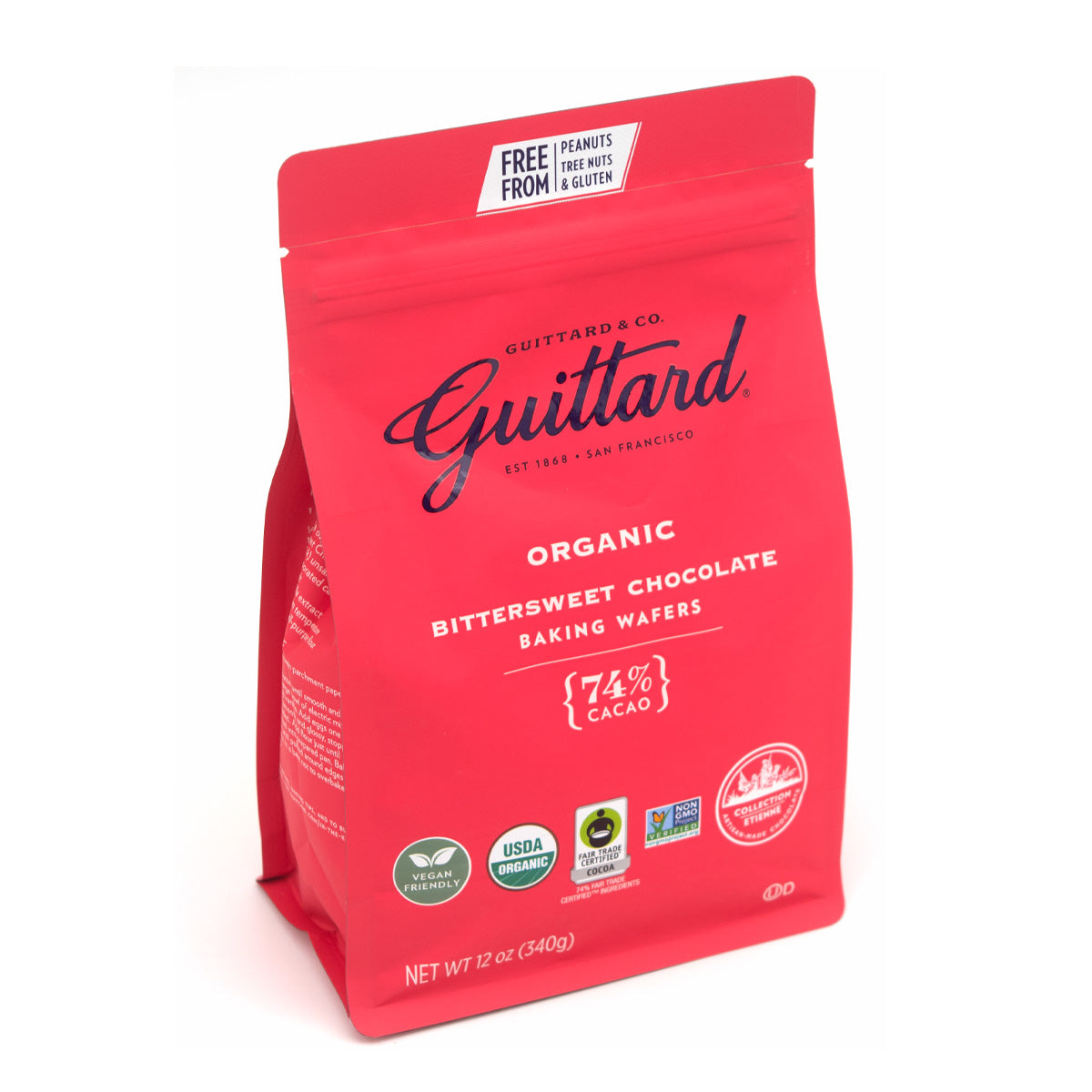 Guittard Organic 74% Bittersweet Chocolate Baking Wafers - 340g