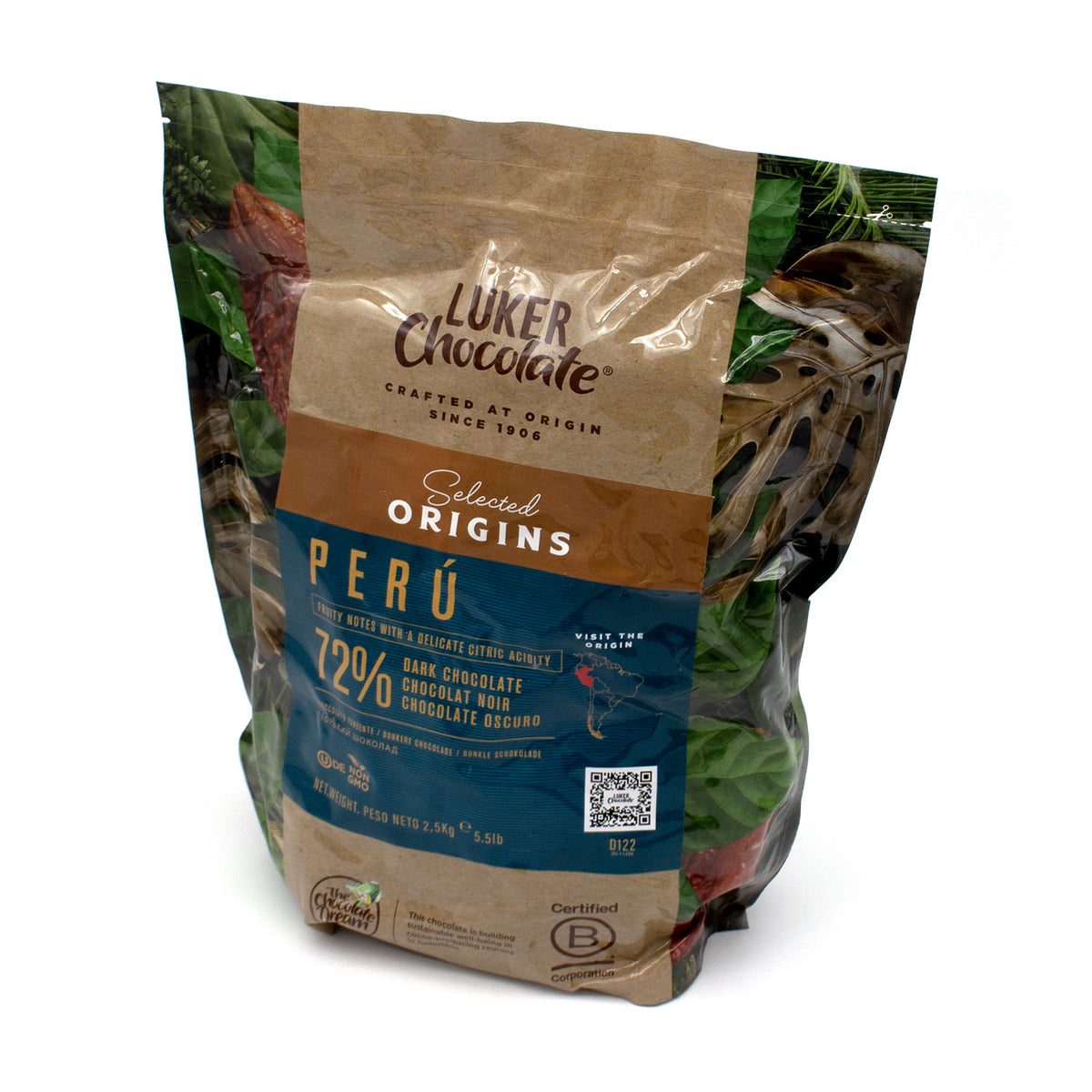 Luker Chocolate Peru Single Origin 72% Dark Chocolate Couverture Discs