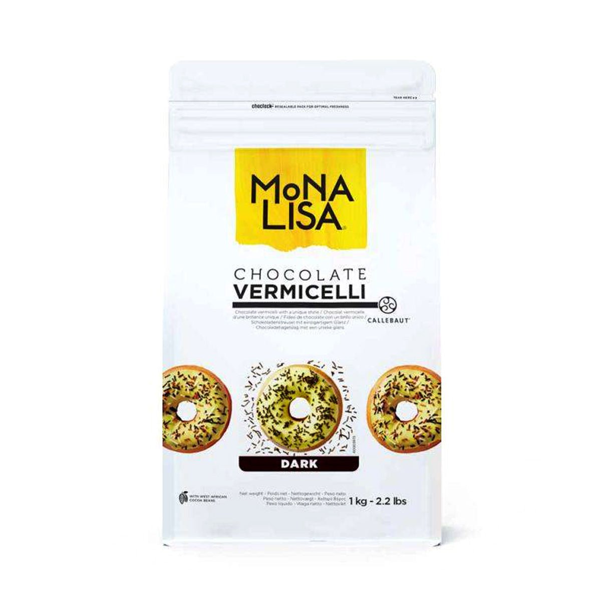 Mona Lisa 43% Dark Chocolate Vermicelli - 1 kg