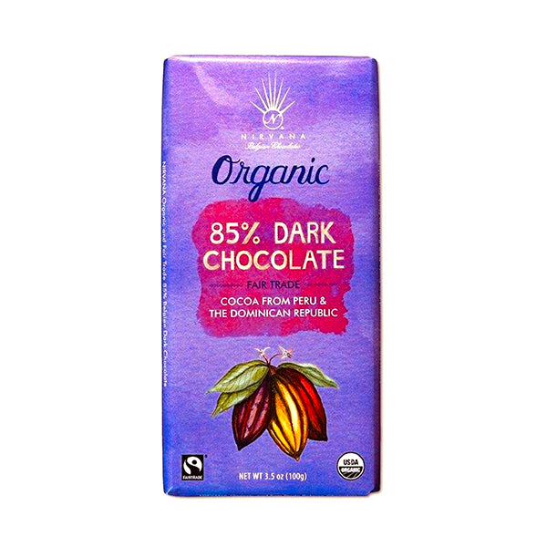 Nirvana Organic 85% Dark Chocolate Bar - 100g