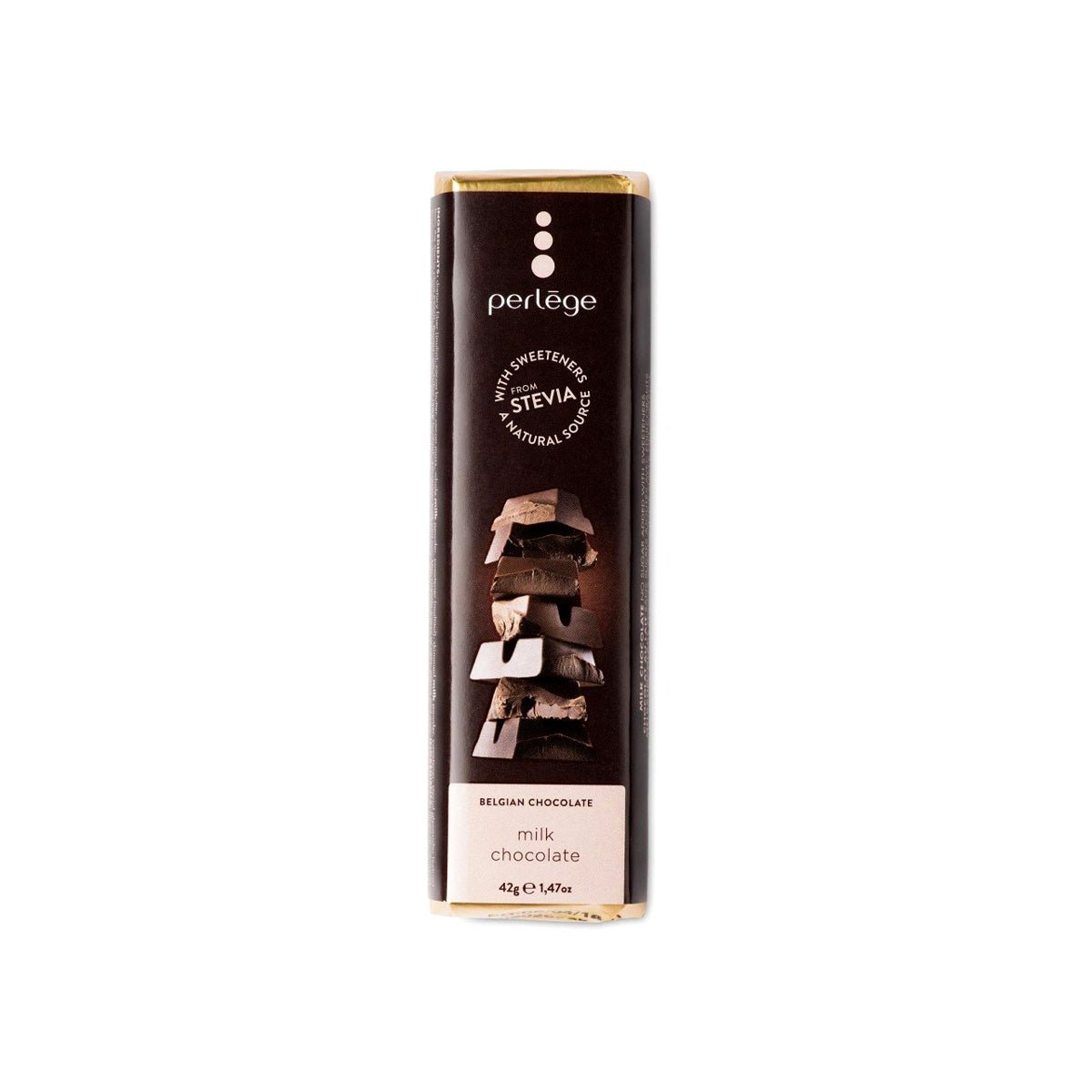 Perlège Stevia Sweetened 57% Milk Chocolate Bar - 42g
