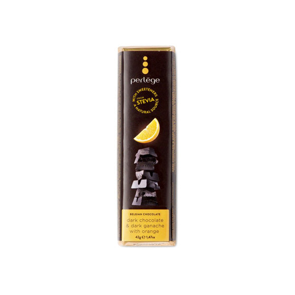 Perlège Stevia Sweetened 85% Dark Chocolate & Orange Ganache Bar - 42g