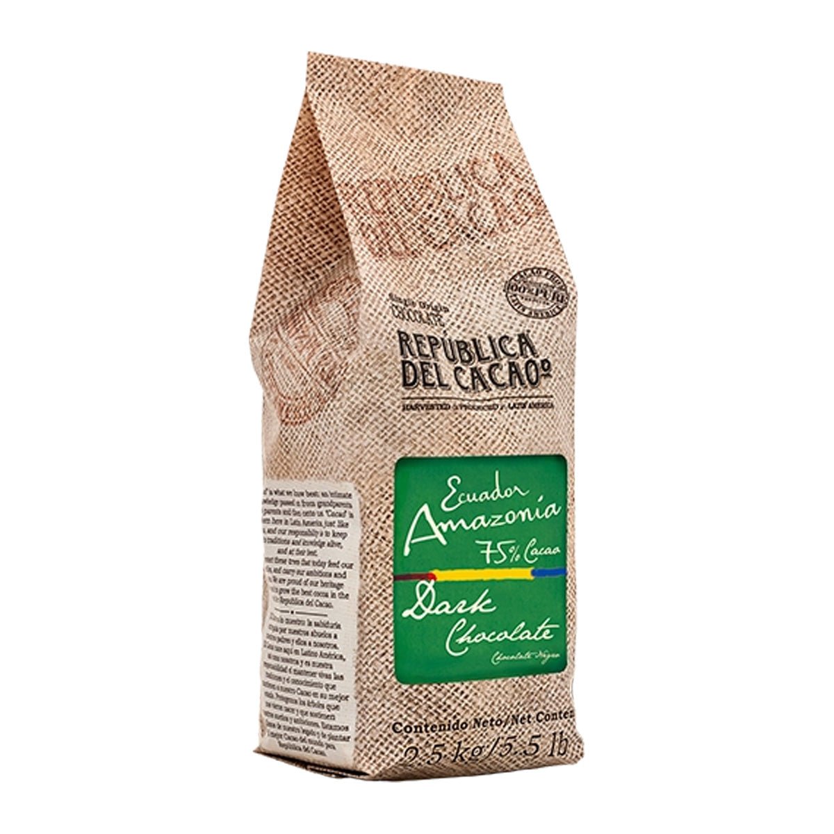 Republica del Cacao Ecuador Amazonia 75% Single Origin Dark Chocolate Buttons