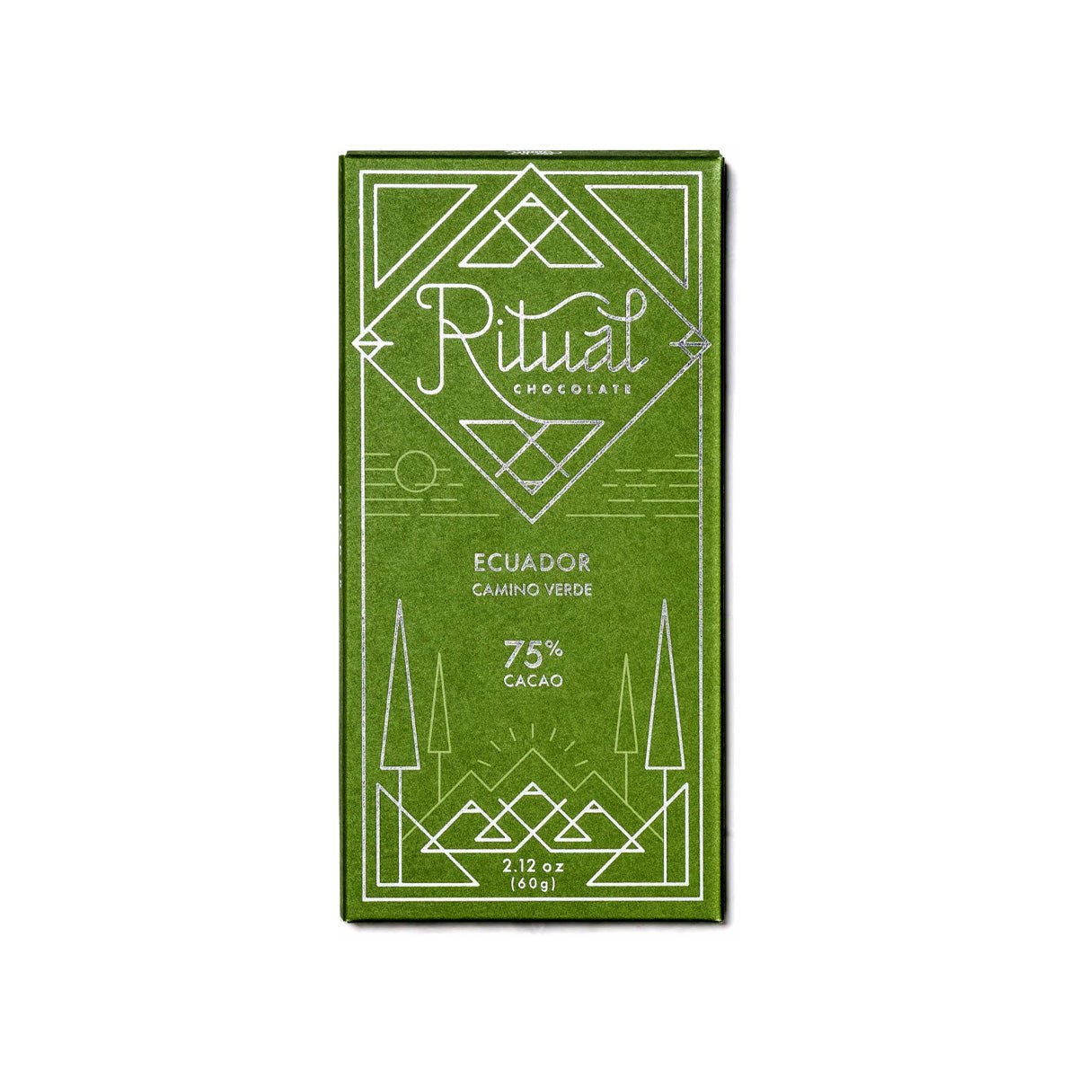Ritual Chocolate Ecuador Camino Verde 75% Single Origin Dark Chocolate Bar - 60g