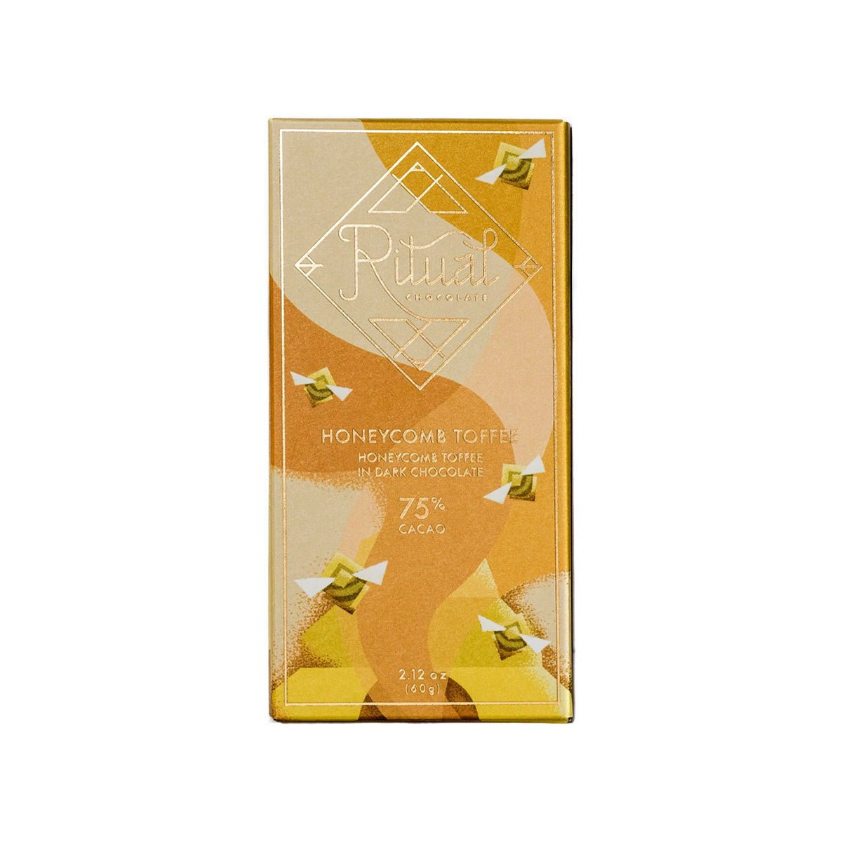 Ritual Chocolate Honeycomb Toffee 75% Dark Chocolate Bar - 60g
