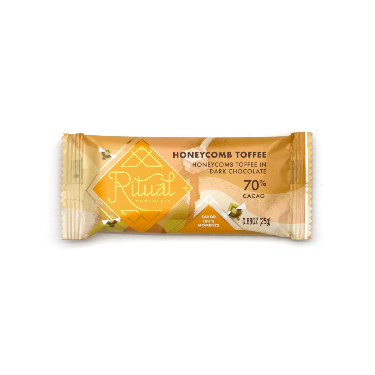 Ritual Chocolate Honeycomb Toffee 75% Dark Chocolate Mini-Bar - 25g