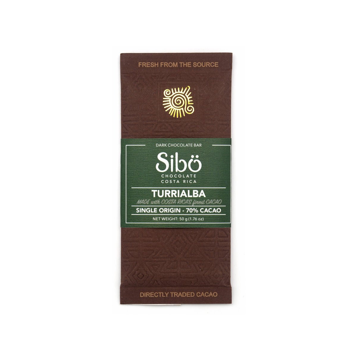 Sibo Turrialba 70% Single Origin Dark Chocolate Bar - 50g