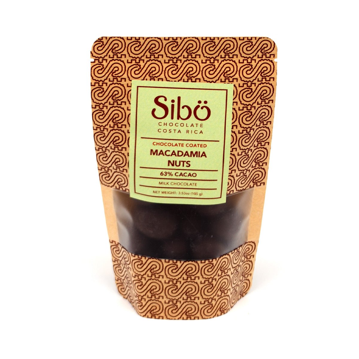 Sibu Macadamia Nuts Covered in 63% Dark Milk Chocolate Pouch - 100g