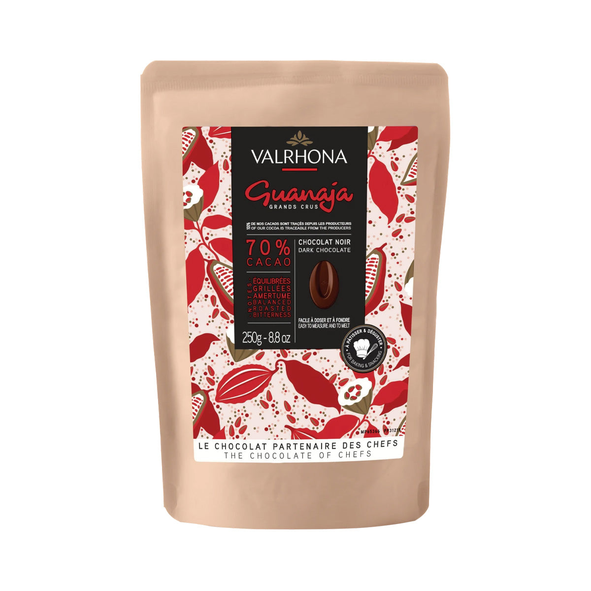 Valrhona Guanaja Les Feves 70% Dark Chocolate Couverture Discs