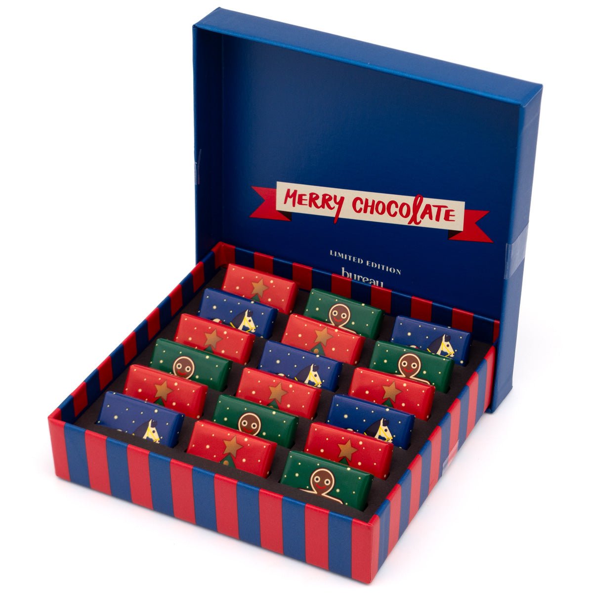 Venchi Alice Hoffman Christmas Gift Box with Milk & Dark Chocolate Napolitains - 18 pc - 130g