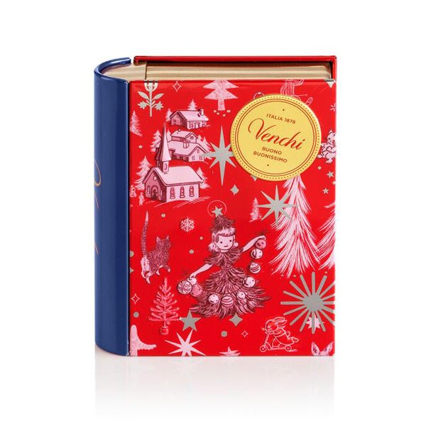 Venchi Anna Higgie Metal Mini-Book with Chocoviar Creme Brulee & Creme Cacao - 6 pc - 118g (Close Date)