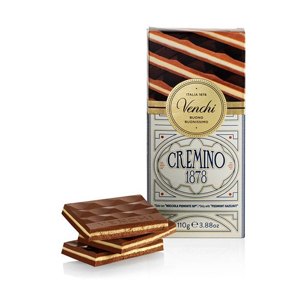 Venchi Cremino 1878 White Chocolate with Almond Paste & Gianduja Bar - 110g